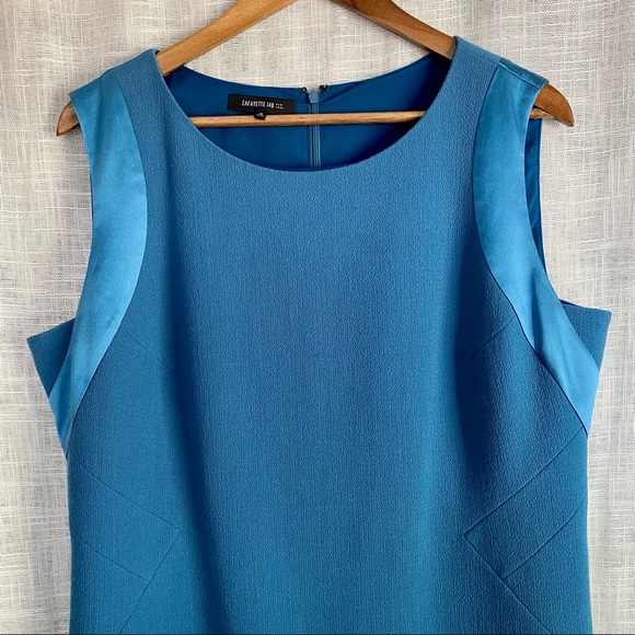 Lafayette 148 Wool Silk Sleeveless Sheath Dress - Picture 2 of 8